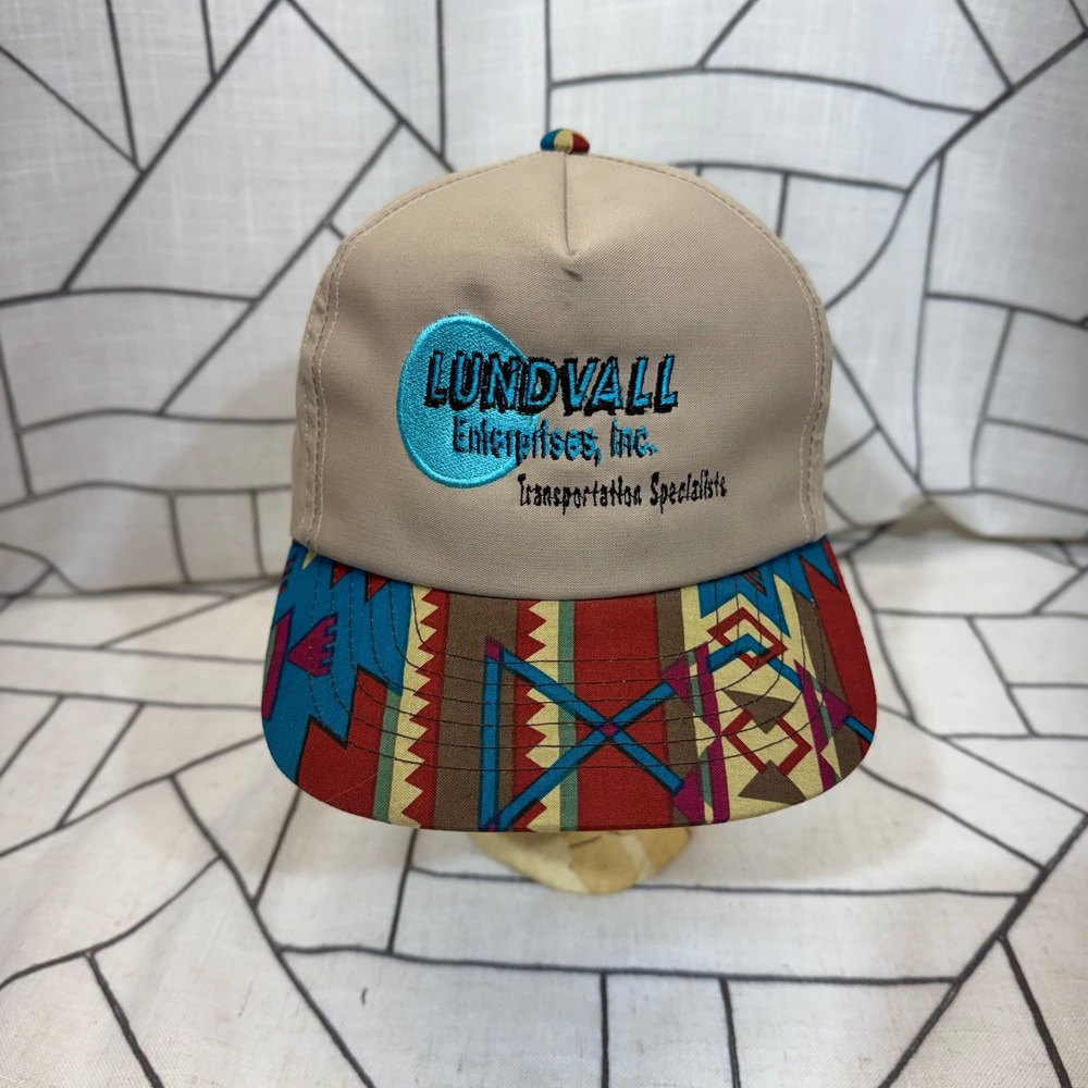 YoungAn‎ Snapback Hat OSFA Tan Aztec Southwestern Lundvall Enterprises Trucker